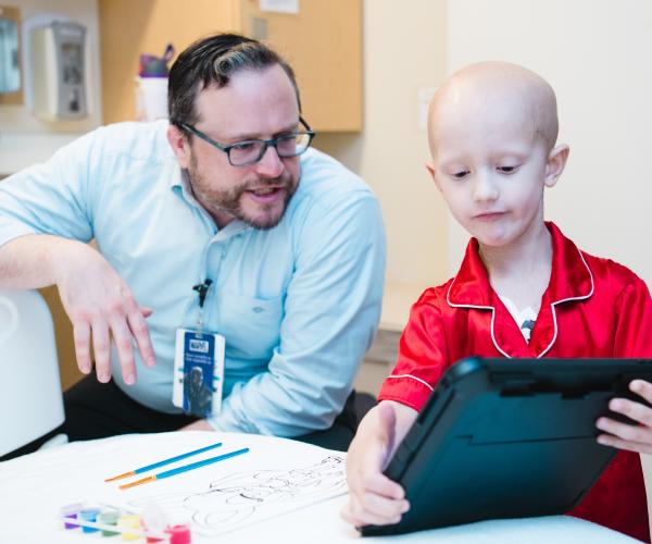 Hem-Onc patient in clinic Hem-Onc patient in clinic