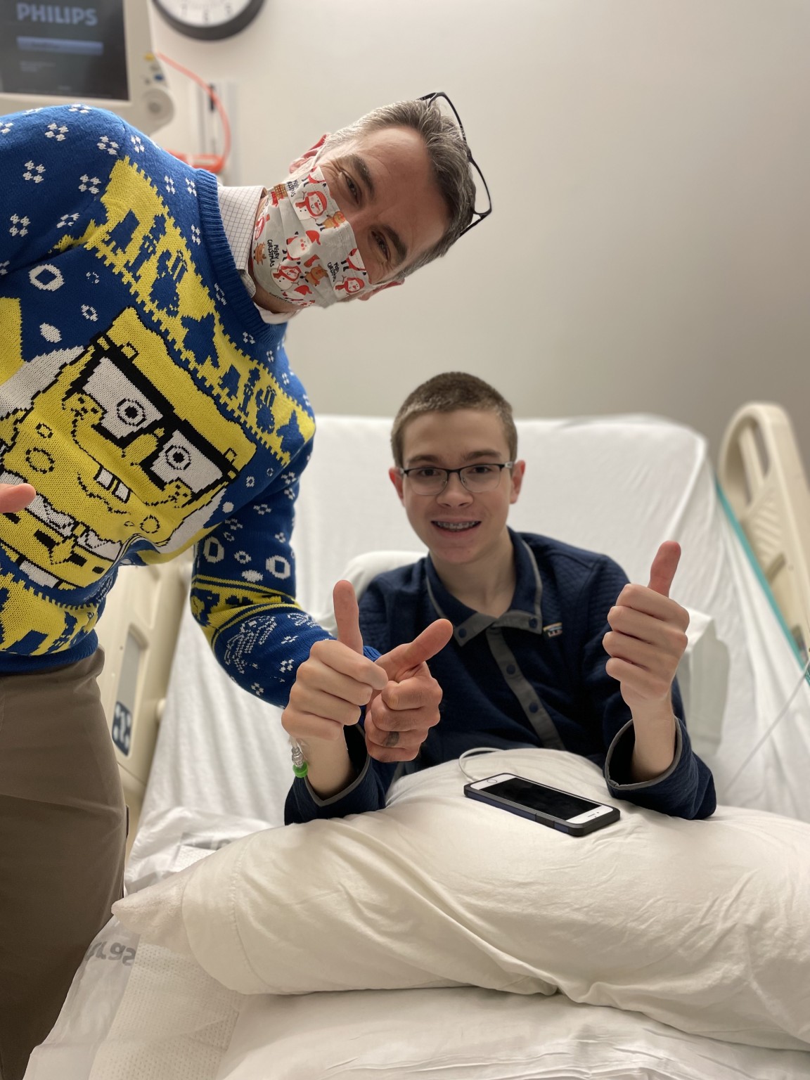 Ben, doing great as he recovers from surgery