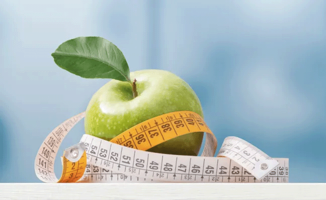 Apple and measuring tabe