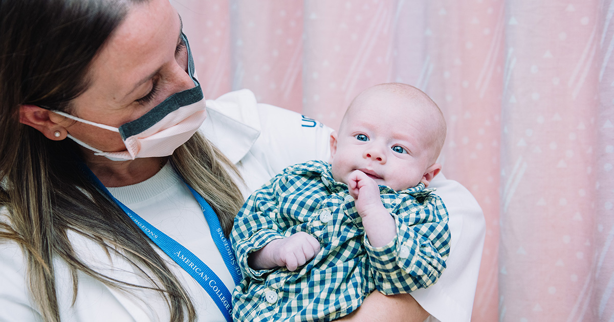 Miles and one of his doctors