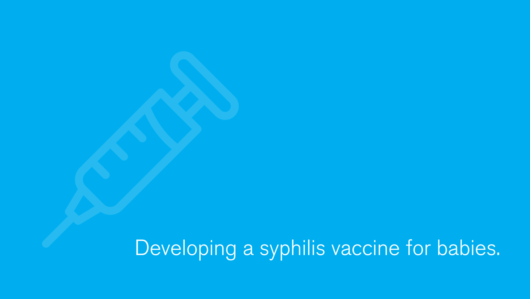 developing new syphilis vaccine for babies