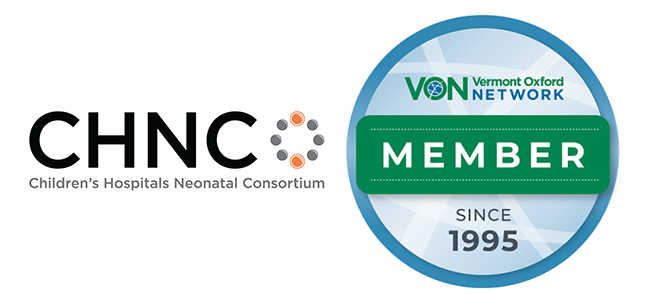 Logos of the Children's Hospital Neonatal Consortium and the Vermont Oxford Network