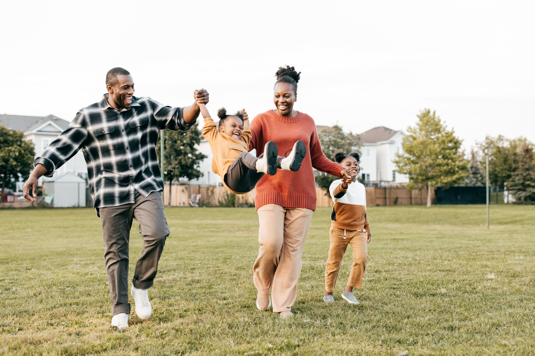 Family walking together.