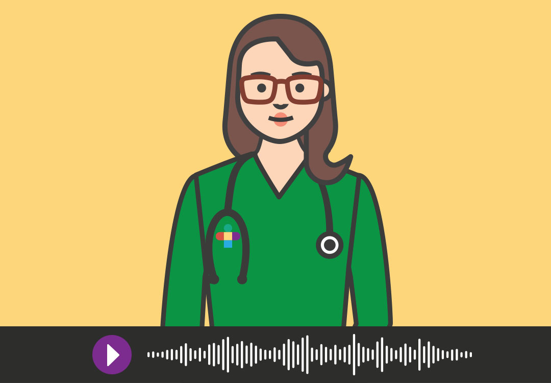 cartoon drawing of a female doctor