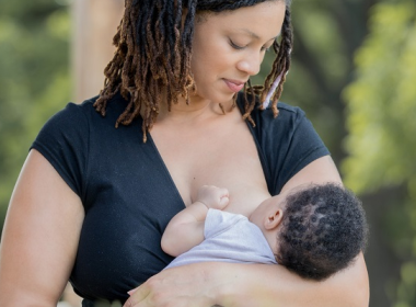 Mother breastfeeding a child