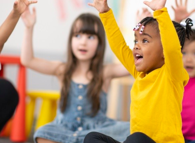 Children laughing