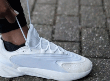 Tying a sneaker