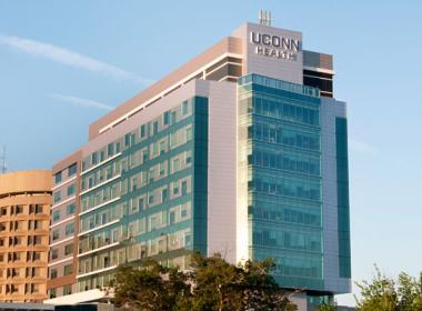 Exterior view of UCONN Health John Dempsey Hospital in Farmington, CT