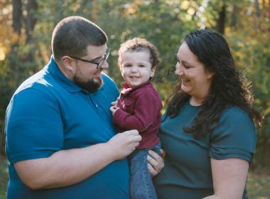 Fred with his parents