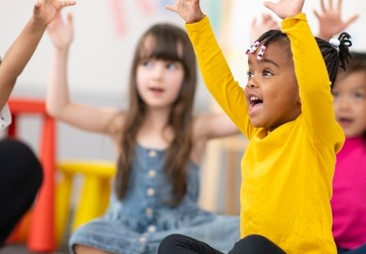 Children laughing