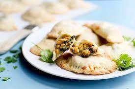 Baked Chickpeas, Sweet Potato and Spinach Empanadas