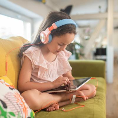 Child using an iPad