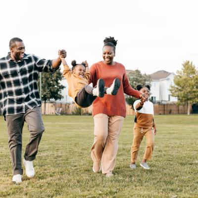 Family walking together.